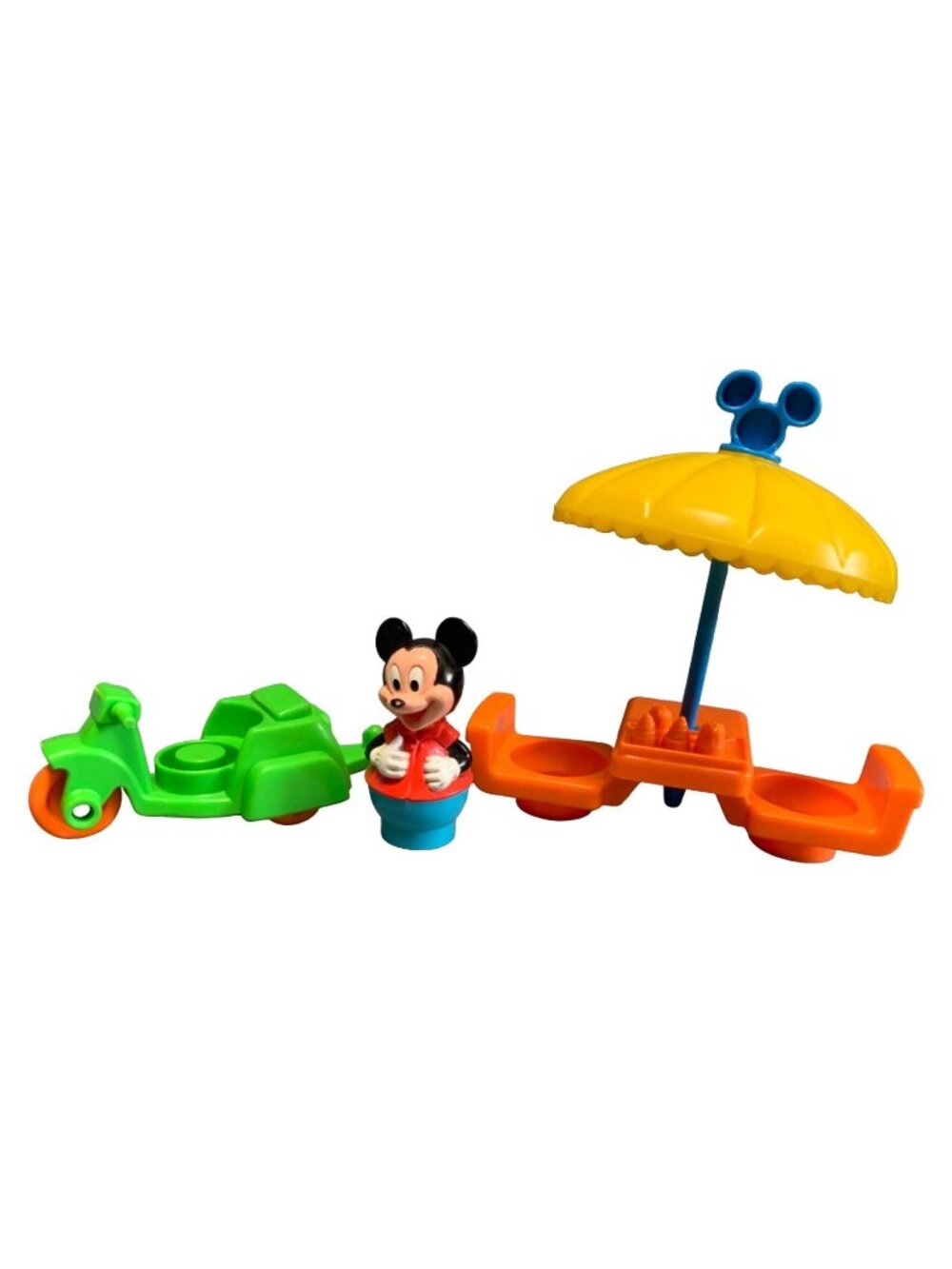 Disney Mickeytown Ice Cream Cart Mickey Mouse Figure & Accessories 1980s